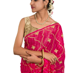 Pink Lehariya Saree | Sikhiya Gotta & Sequin Work on Georgette | Jaipurio Designer Collection